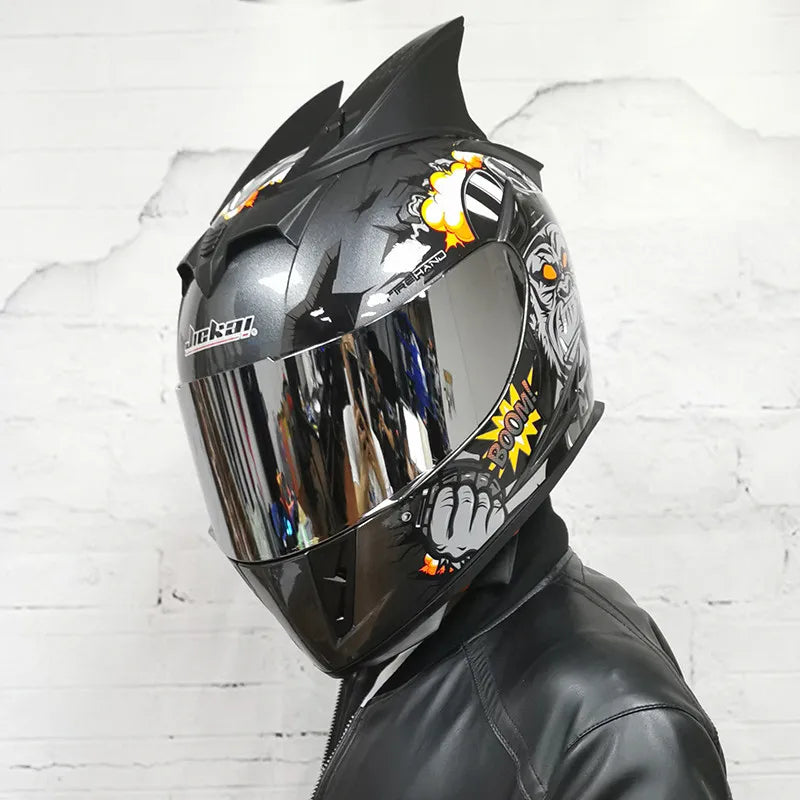Casque Moto Intégral Jie Kai - Double Visière Toutes Saisons
