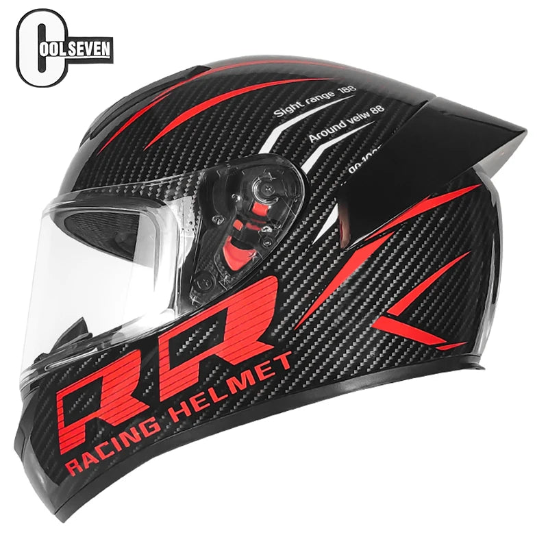 Casque Moto Intégral Certifié DOT - Protection Complète pour Motocross et Route