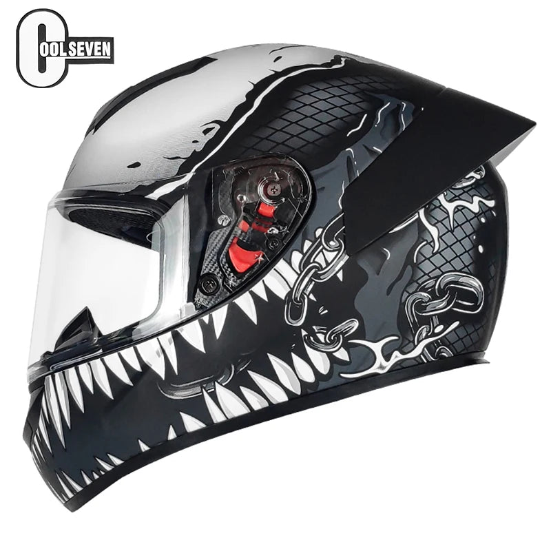 Casque Moto Intégral Certifié DOT - Protection Complète pour Motocross et Route