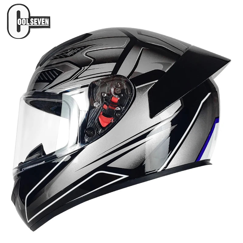 Casque Moto Intégral Certifié DOT - Protection Complète pour Motocross et Route