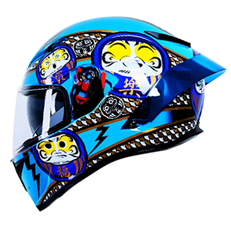 Casque de Moto Intégral Double Visière DOT - Conqueror