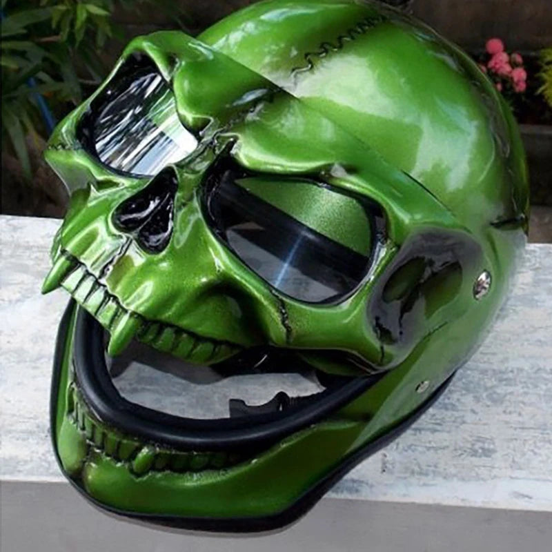 Visière Crâne Squelette pour Casque de Moto - Accessoire Halloween et Cosplay