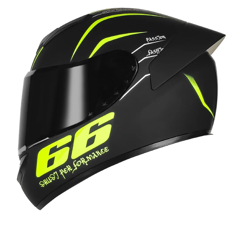 Casque Moto Intégral Certifié DOT - Protection Complète pour Motocross et Route