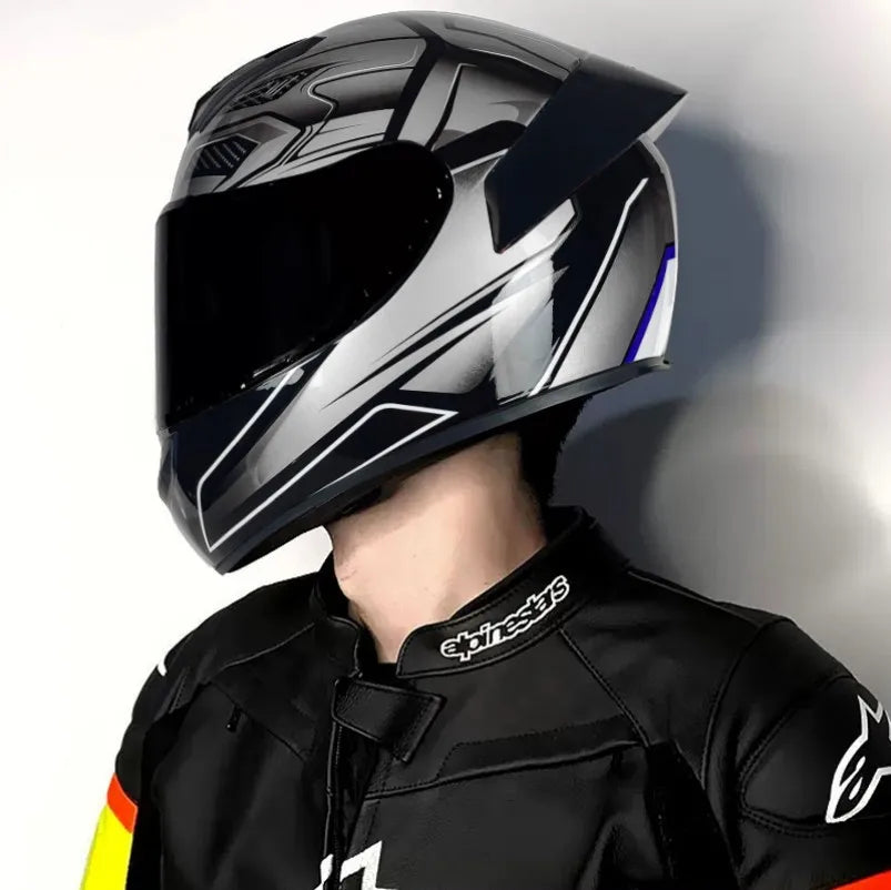 Casque Moto Intégral Certifié DOT - Protection Complète pour Motocross et Route