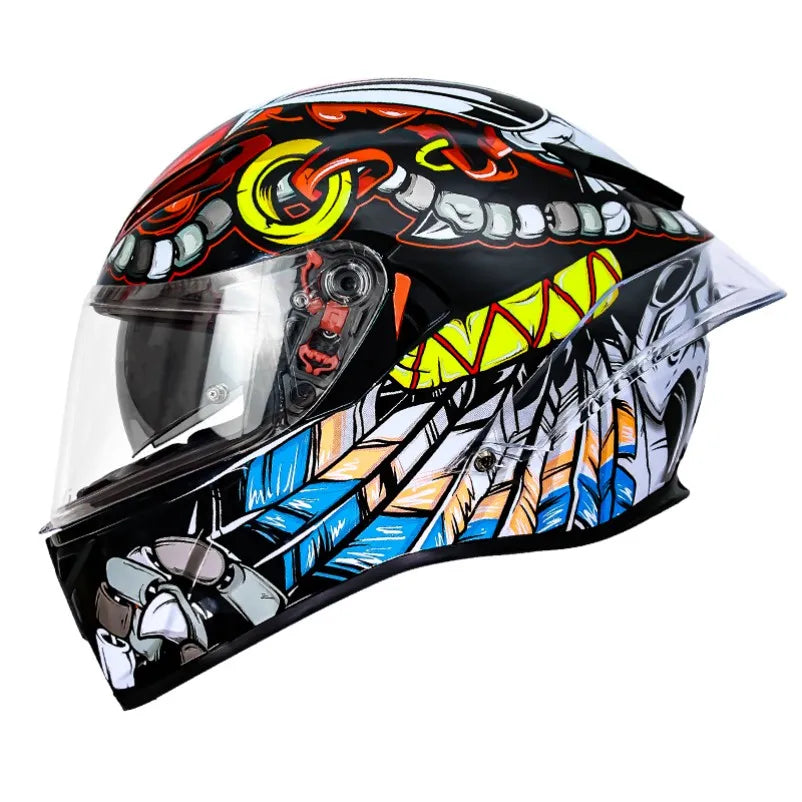 Casque de Moto Intégral Double Visière DOT - Conqueror