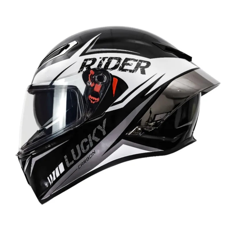 Casque de Moto Intégral Double Visière DOT - Conqueror