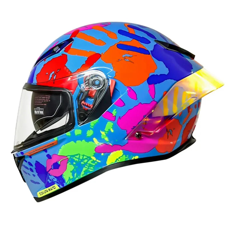 Casque de Moto Intégral Double Visière DOT - Conqueror