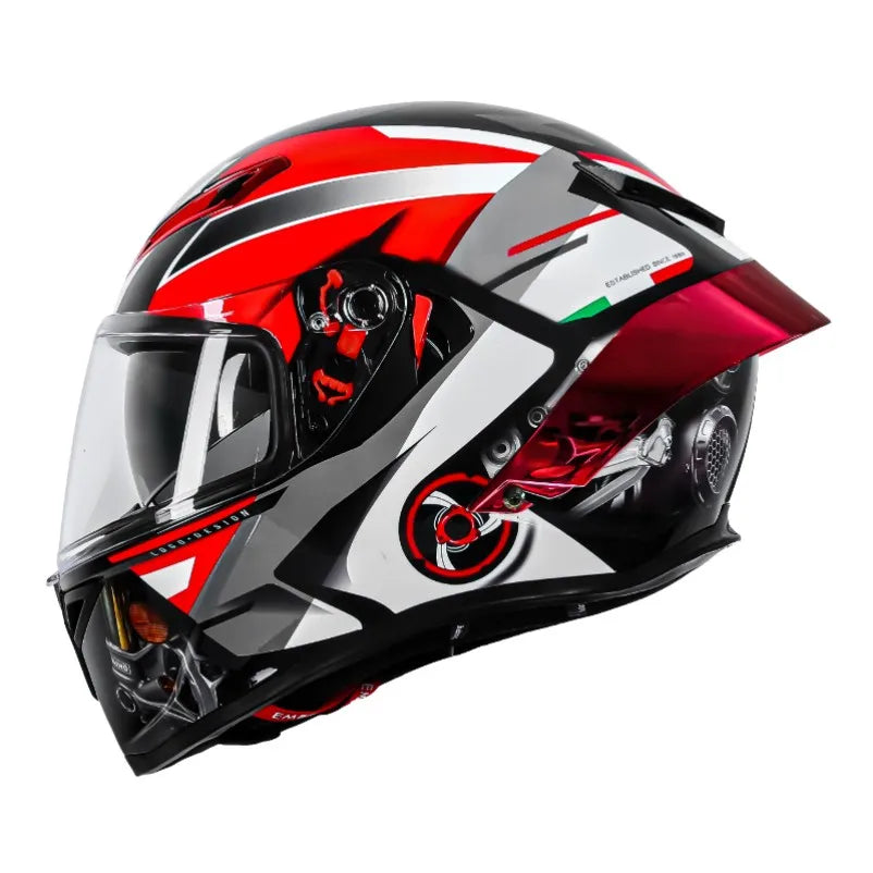 Casque de Moto Intégral Double Visière DOT - Conqueror