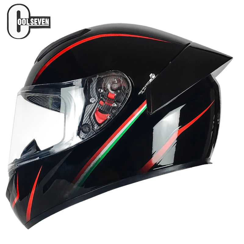 Casque Moto Intégral Certifié DOT - Protection Complète pour Motocross et Route
