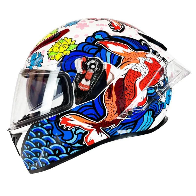 Casque de Moto Intégral Double Visière DOT - Conqueror