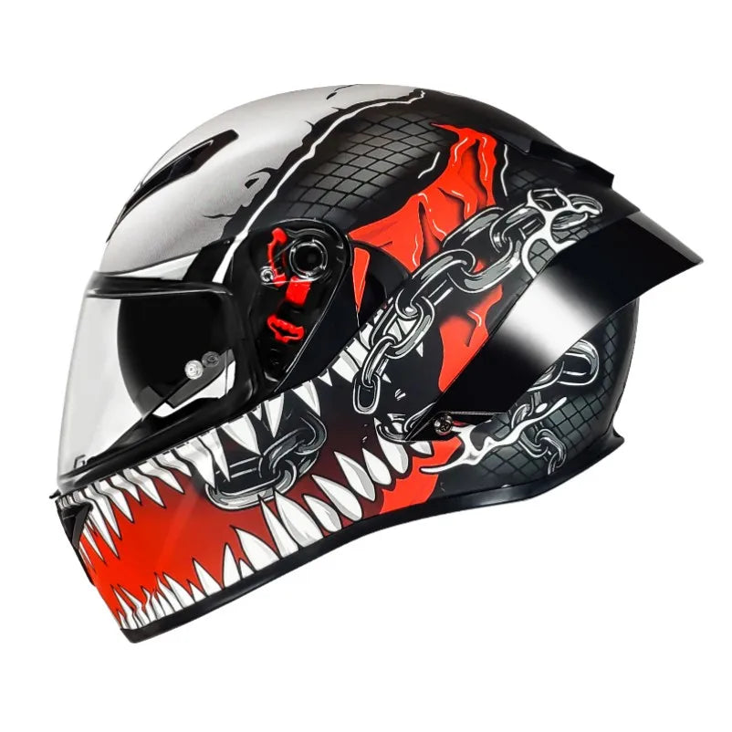 Casque de Moto Intégral Double Visière DOT - Conqueror