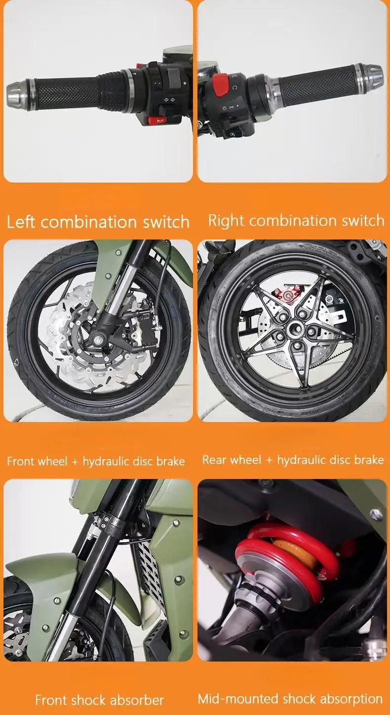 Moto Électrique Tout-Terrain 3000W-10000W - Scooter Électrique Haute Performance