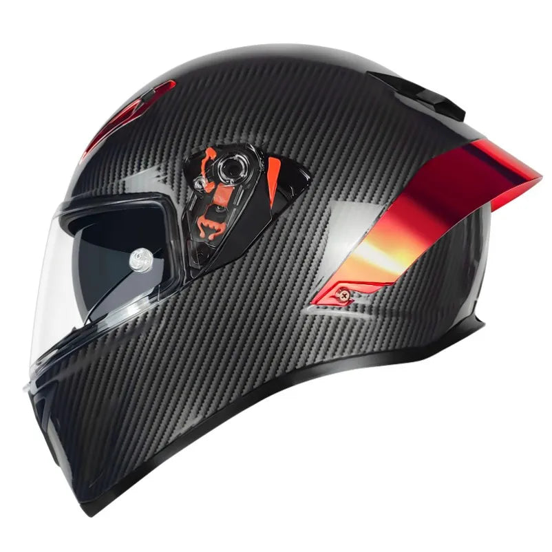 Casque de Moto Intégral Double Visière DOT - Conqueror