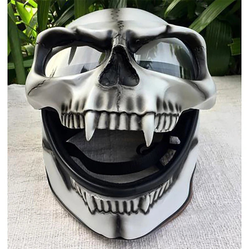 Visière Crâne Squelette pour Casque de Moto - Accessoire Halloween et Cosplay