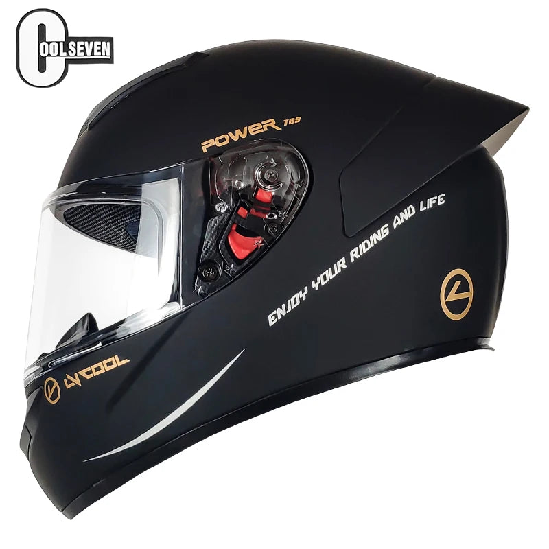 Casque Moto Intégral Certifié DOT - Protection Complète pour Motocross et Route