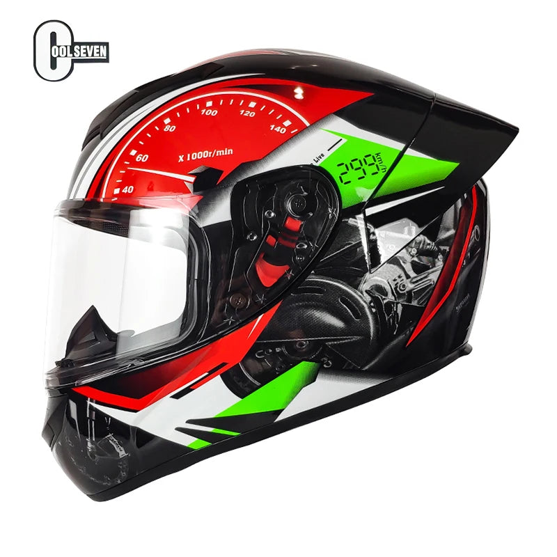 Casque Moto Intégral Certifié DOT - Protection Complète pour Motocross et Route