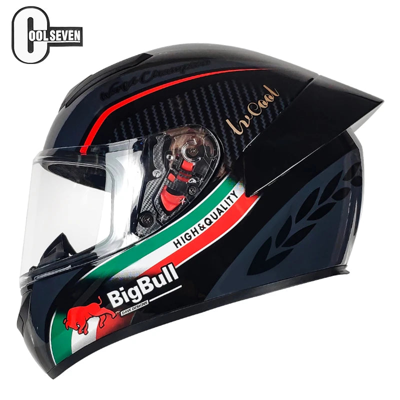 Casque Moto Intégral Certifié DOT - Protection Complète pour Motocross et Route