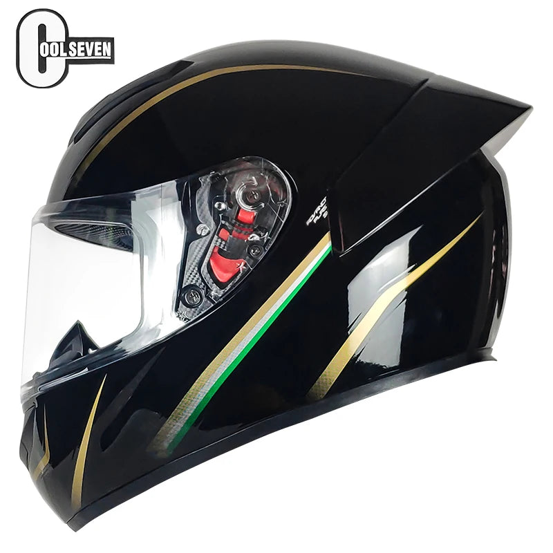 Casque Moto Intégral Certifié DOT - Protection Complète pour Motocross et Route