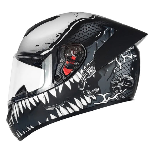 Casque Moto Intégral Certifié DOT - Protection Complète pour Motocross et Route