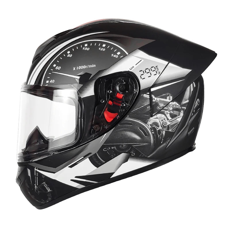 Casque Moto Intégral Certifié DOT - Protection Complète pour Motocross et Route