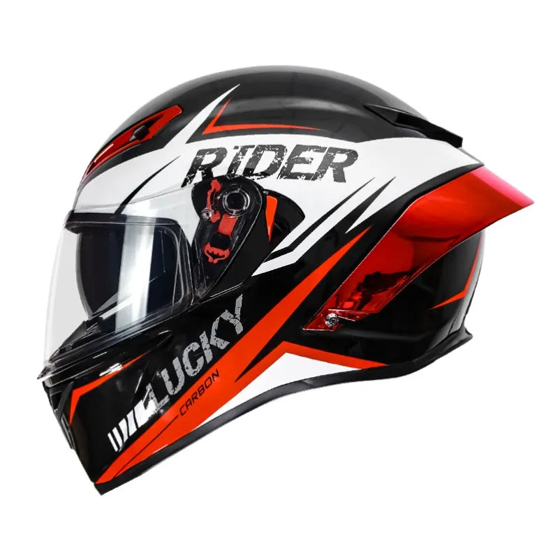 Casque de Moto Intégral Double Visière DOT - Conqueror