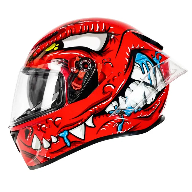 Casque de Moto Intégral Double Visière DOT - Conqueror
