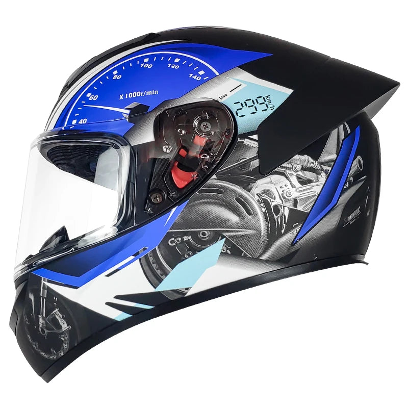 Casque Moto Intégral Certifié DOT - Protection Complète pour Motocross et Route