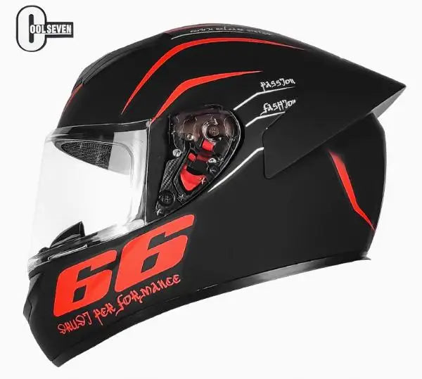 Casque Moto Intégral Certifié DOT - Protection Complète pour Motocross et Route