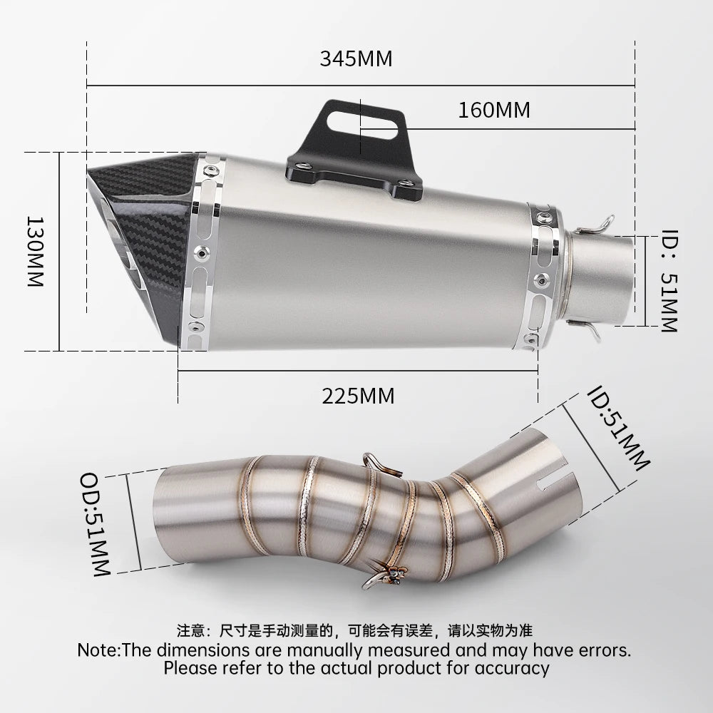 Système d’échappement 51mm pour Kawasaki Z900 2017-2019