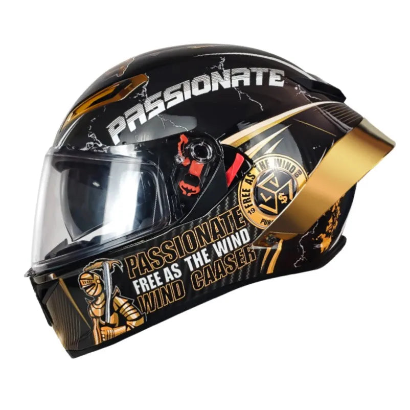 Casque de Moto Intégral Double Visière DOT - Conqueror