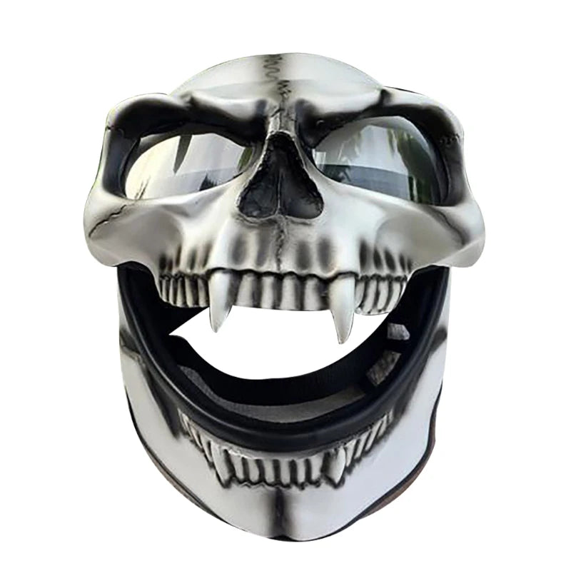 Visière Crâne Squelette pour Casque de Moto - Accessoire Halloween et Cosplay