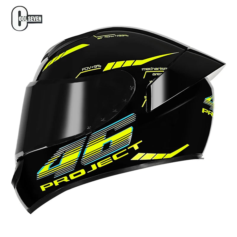 Casque Moto Intégral Certifié DOT - Protection Complète pour Motocross et Route