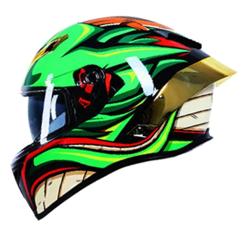 Casque de Moto Intégral Double Visière DOT - Conqueror