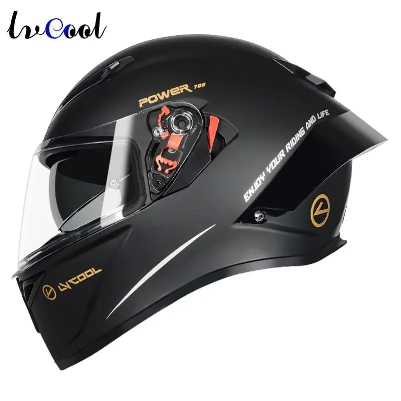 Casque de Moto Intégral Double Visière DOT - Conqueror