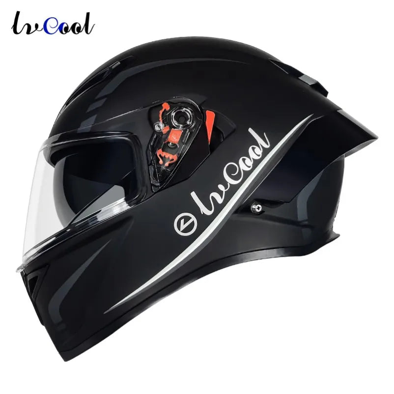 Casque de Moto Intégral Double Visière DOT - Conqueror