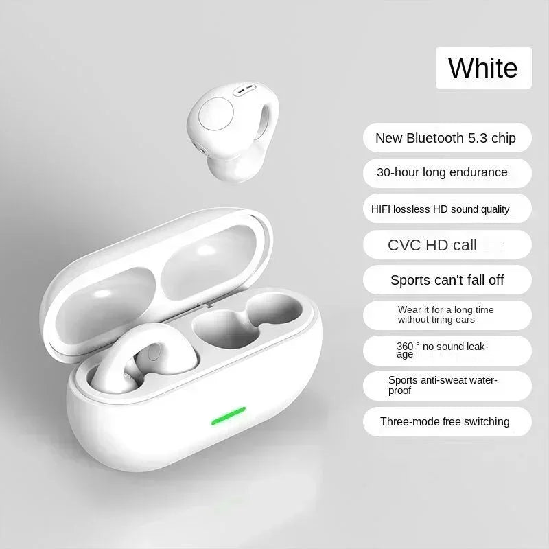 Écouteurs à Conduction Osseuse T75 - Bluetooth 5.3 Sans Fil Étanches