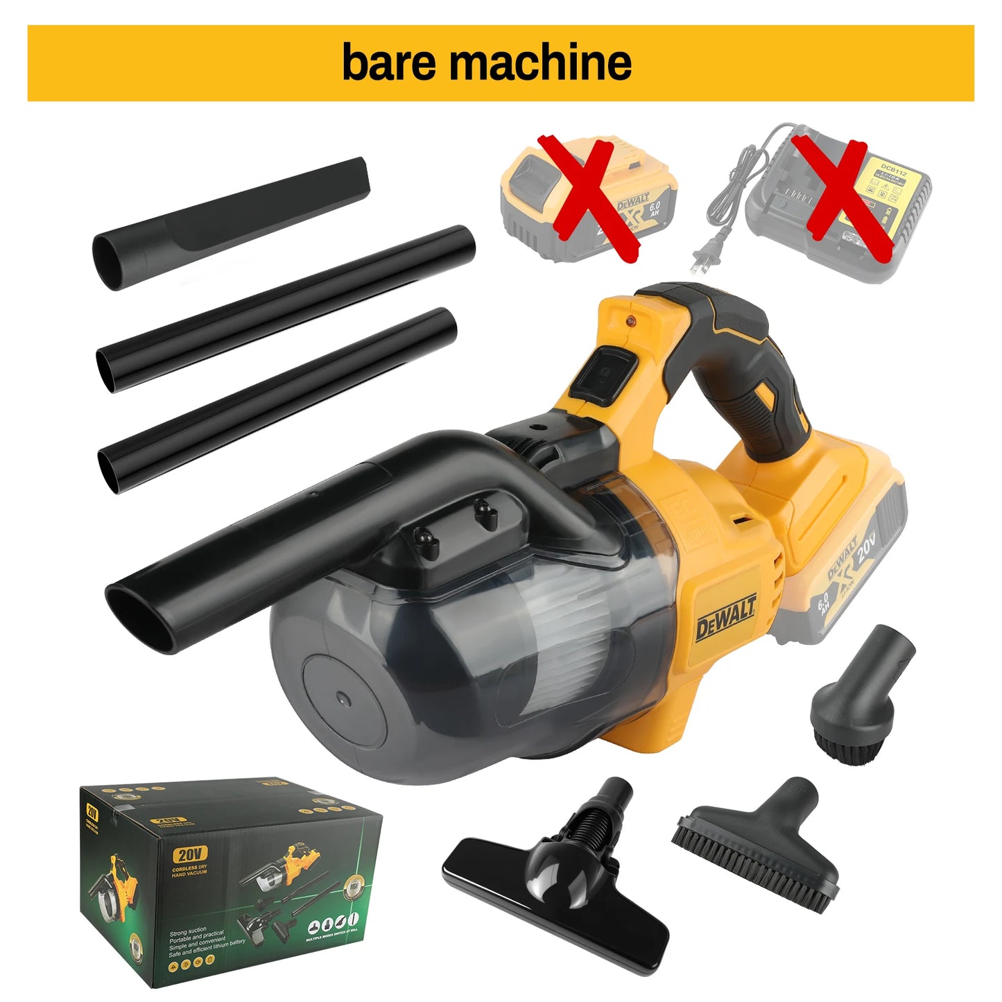 Aspirateur Sans Fil DEWALT 5-en-1 400W - Portable et Puissant pour Voiture et Maison