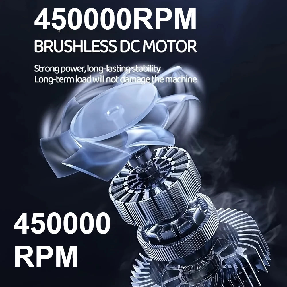 Souffleur d'Air X6 450000 RPM - Aspirateur et Nettoyeur Puissant Sans Fil