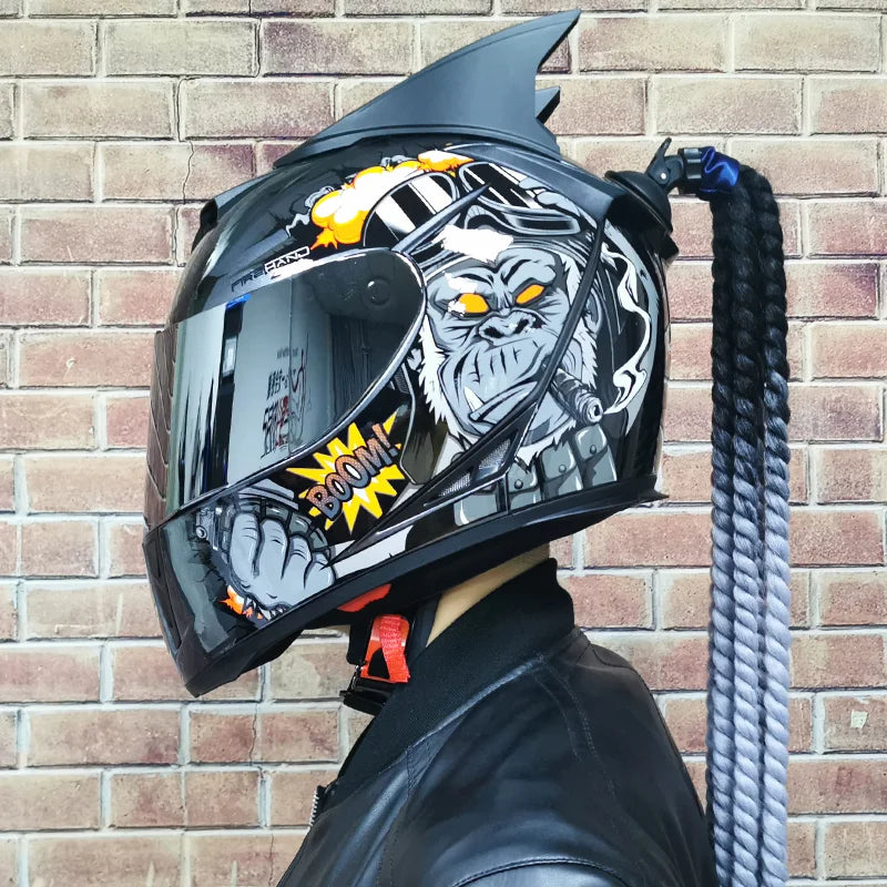 Casque Moto Intégral Jie Kai - Double Visière Toutes Saisons