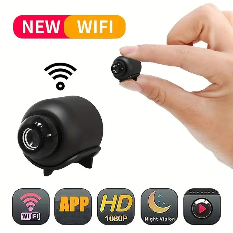 Caméra de Surveillance Sans Fil X5Mini 1080P - Vision Nocturne, Détection de Mouvement, Ultra Compacte