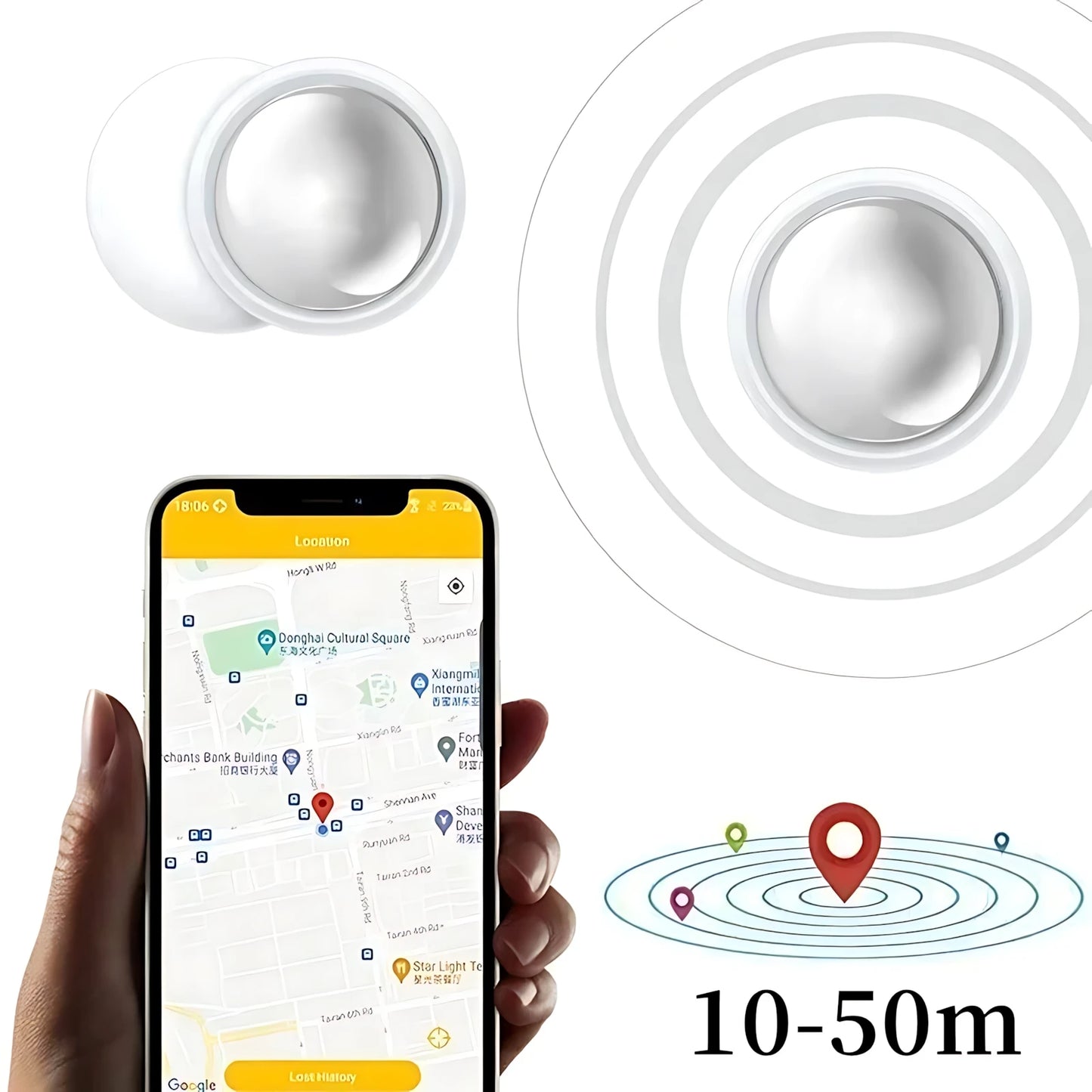 Mini Traceur GPS - Localisateur Intelligent pour Voiture, Clés, Enfants et Animaux