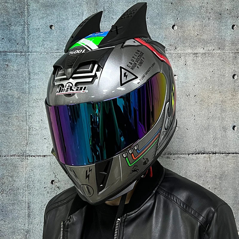 Casque Moto Intégral Jie Kai - Double Visière Toutes Saisons