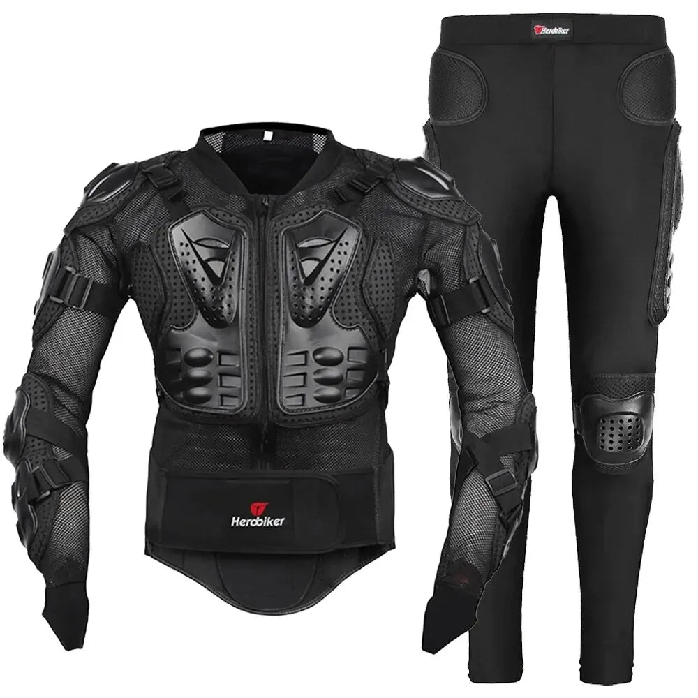 Veste de Motocross avec Armure Corporelle - Protection Anti-Chute pour Moto et Vélo