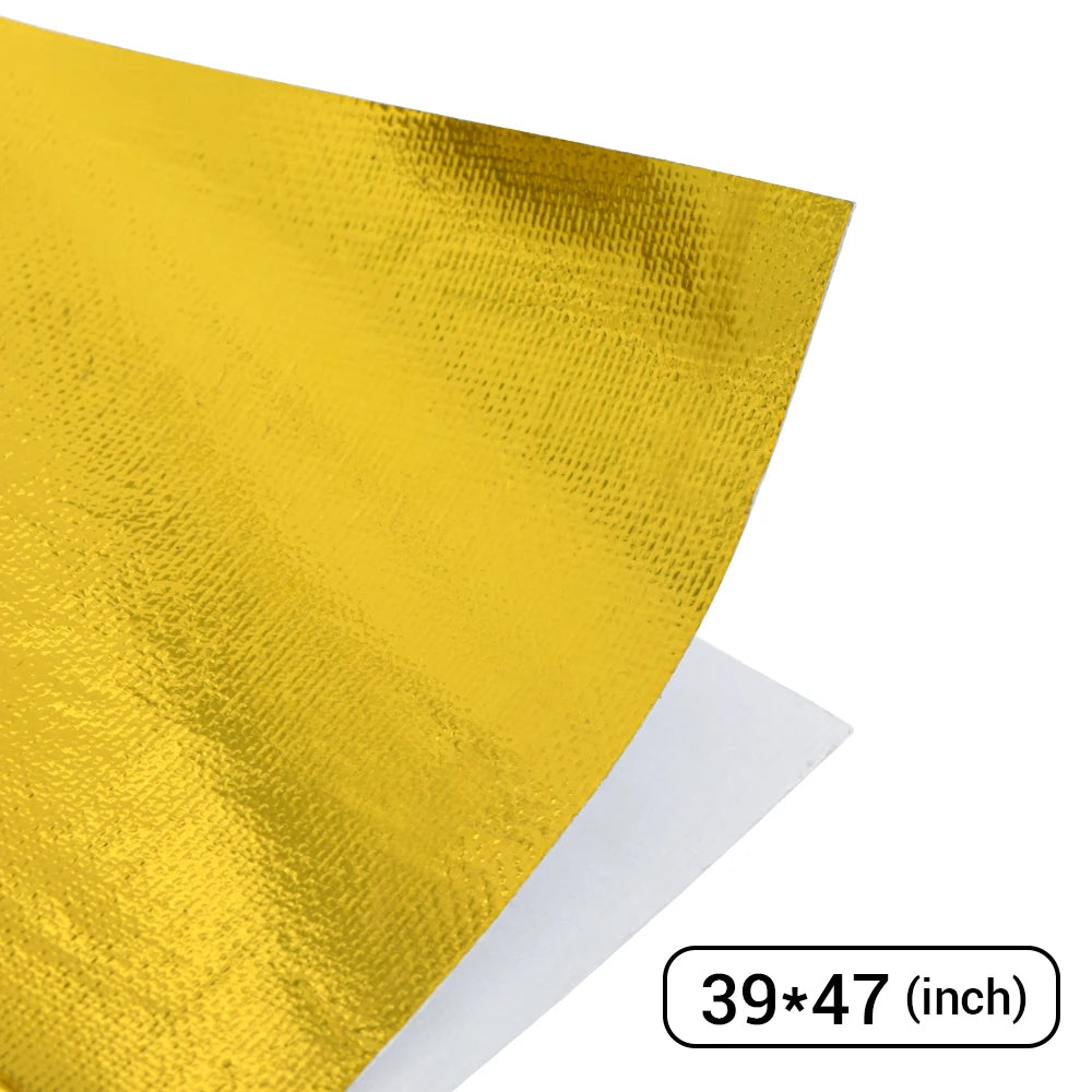 Feuille Réfléchissante Thermique Auto-Adhésive Or - Barrière Isolante 850°F/2000°F Multi-Tailles