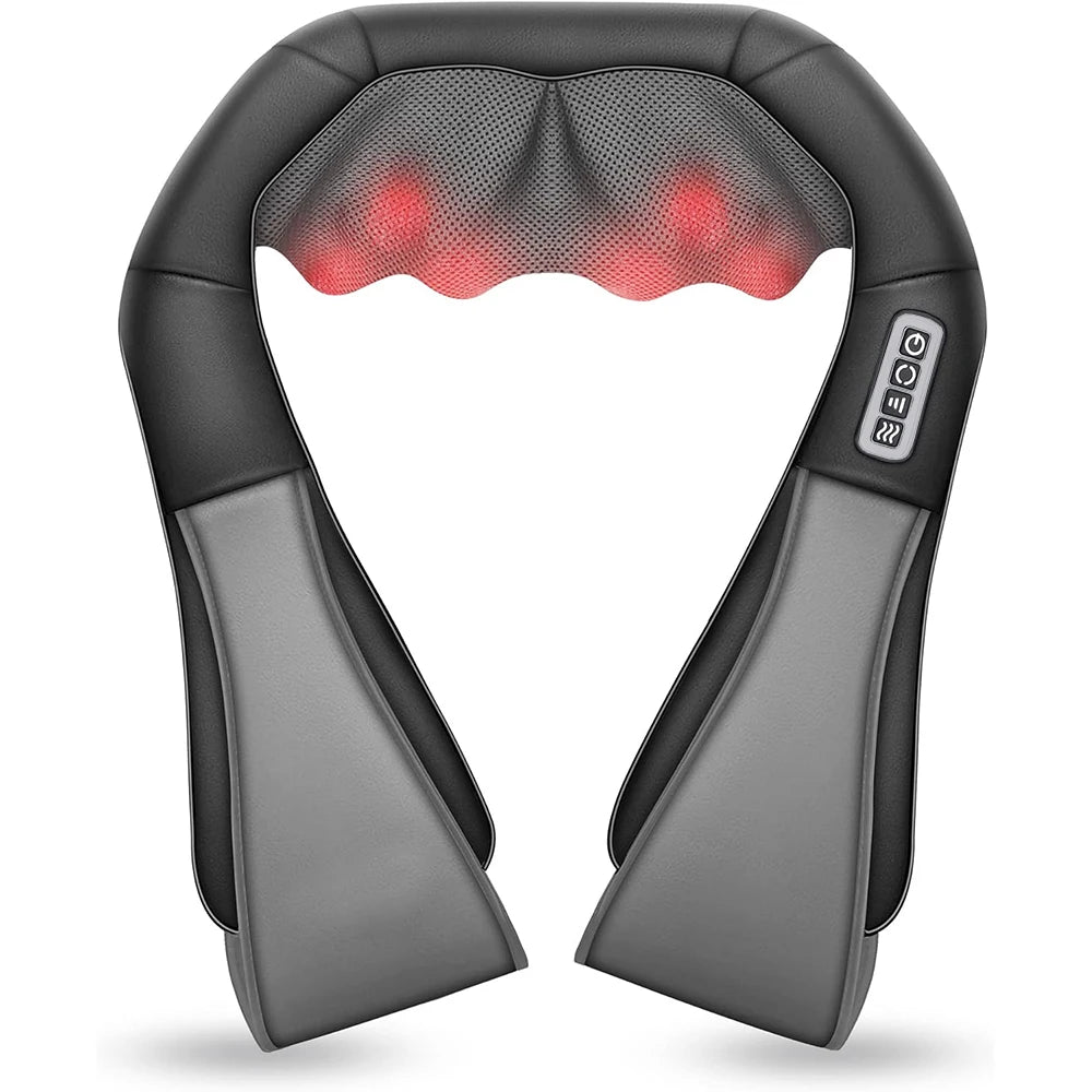 Masseur Cervical Shiatsu Chauffant - Coussin de Massage Électrique pour Nuque, Épaules et Dos
