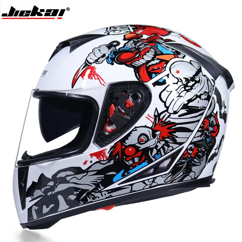Casque de Moto Intégral avec Tresses Décoratives