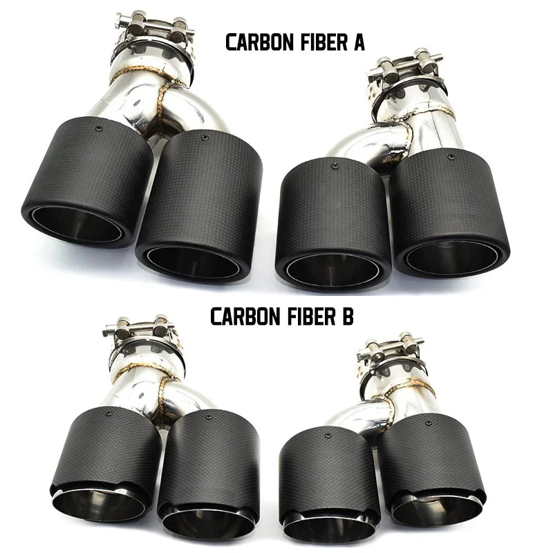 Embouts d'Échappement Quad Fibre de Carbone BMW G30 G31 535i 528i 530i - Style M5