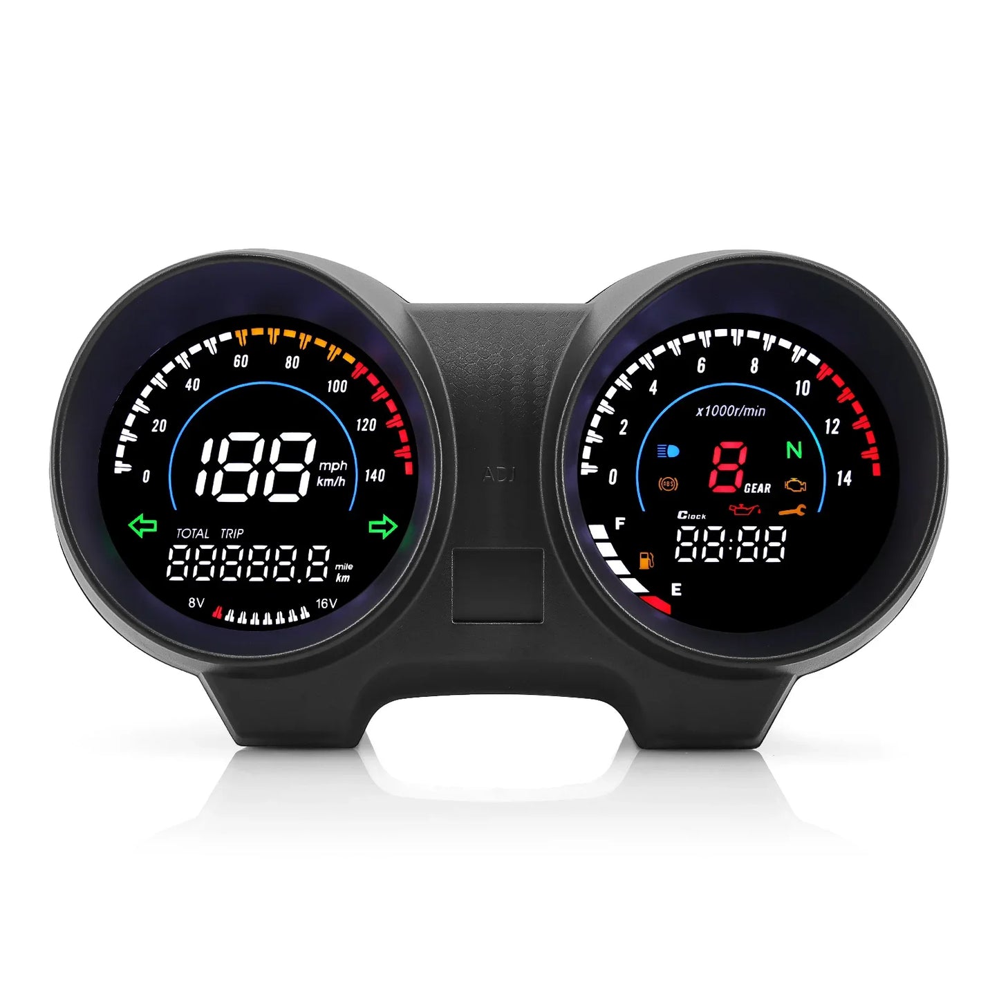 Compteur de Vitesse Numérique Moto - Tachymètre Odomètre Voltmètre pour Honda Titan 150 CG150 Fan150