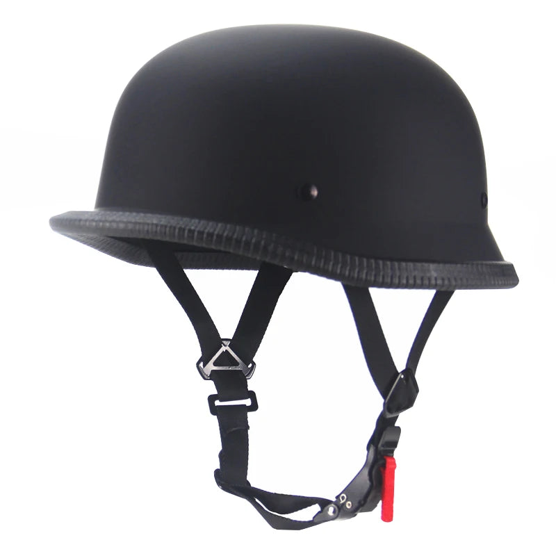 Casque Moto Vintage Demi-Jet Rétro Allemand - Homologué DOT M/L/XL/XXL