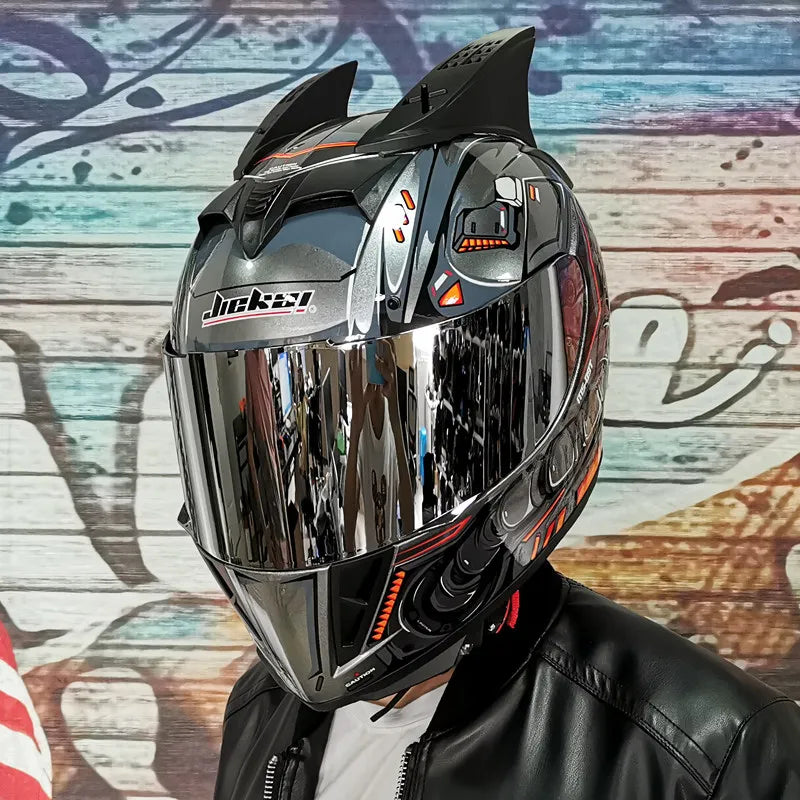 Casque Moto Intégral Jie Kai - Double Visière Toutes Saisons